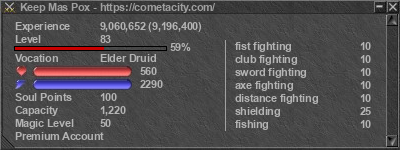 Signature for player Keep Mas Pox