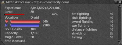Signature for player Matte Afrodisiac