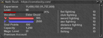 Signature for player Nath Rush