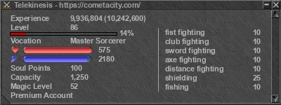 Signature for player Telekinesis