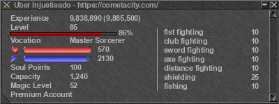 Signature for player Uber Injustisado